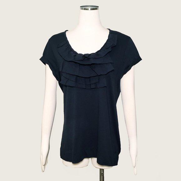 Calvin Klein Jeans Ruffle Tee - Picture 1 of 8